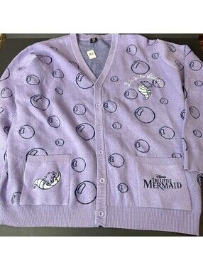 Disney Cakeworthy Cardigan Sweater NWT Womens Men 2x Little Mermaid Disneybound